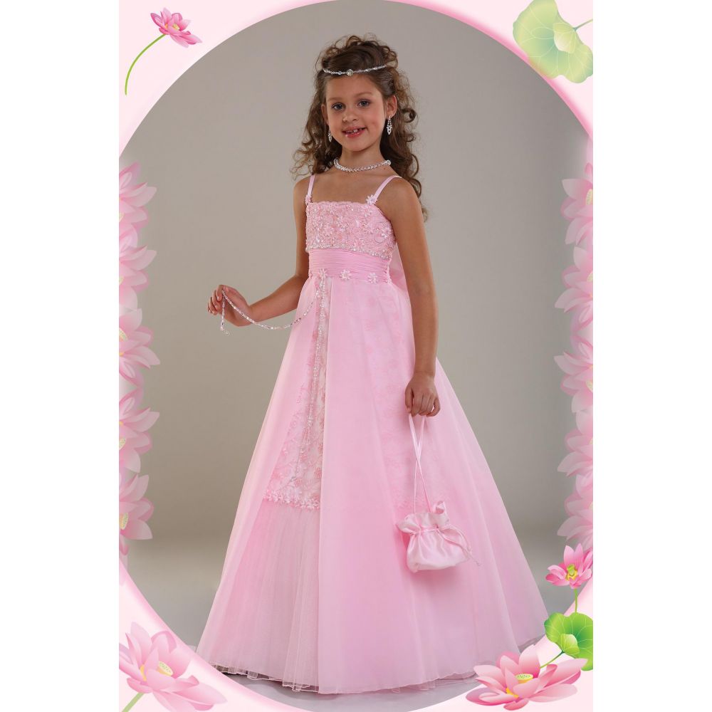 Нарядное платье для девочки Натали 1707 розовое