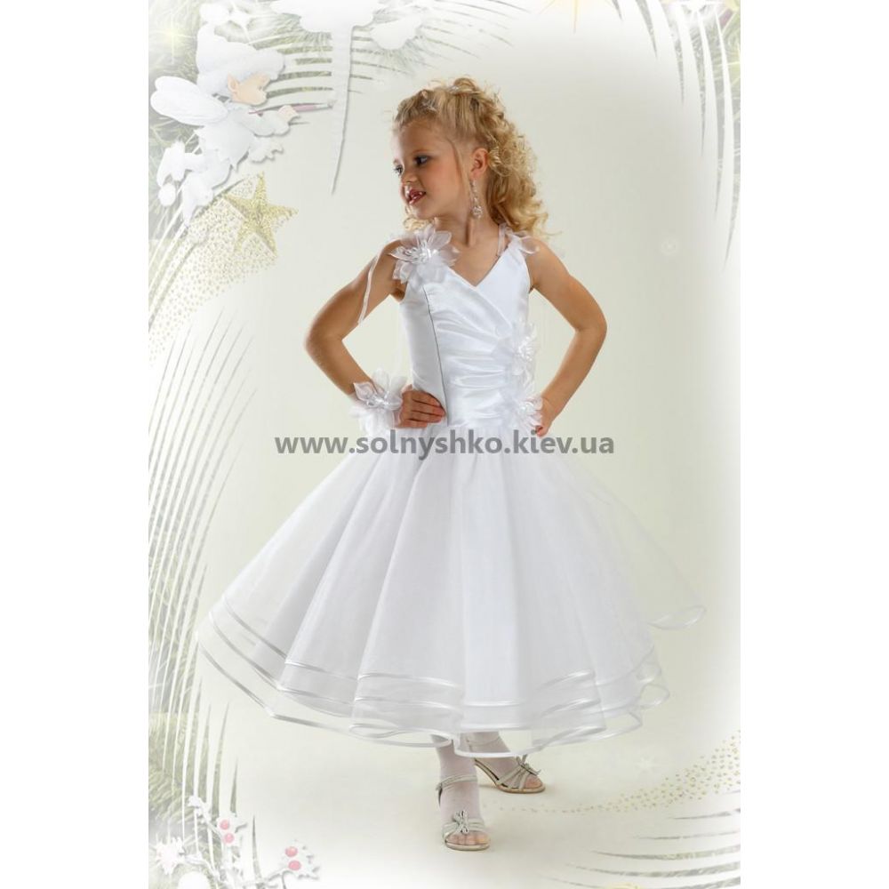 Нарядное платье для девочки Белая Лилия