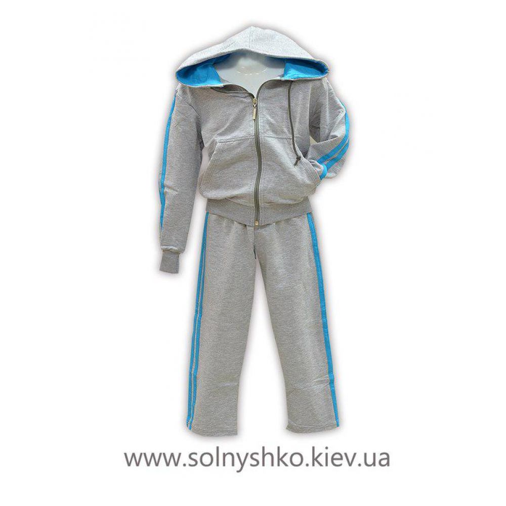 Спортивный костюм (куртка и брюки) К1299 серый ТМ Джерси, Украина