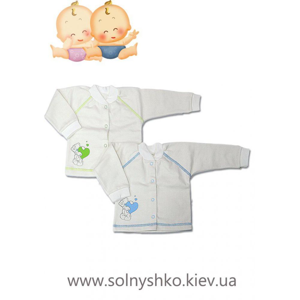Кофта - сорочечка для новонародженого 00-55