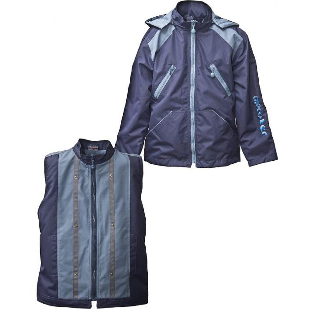 Комплект для мальчика арт.5201-2 Monster (куртка + жилет) темно-синий