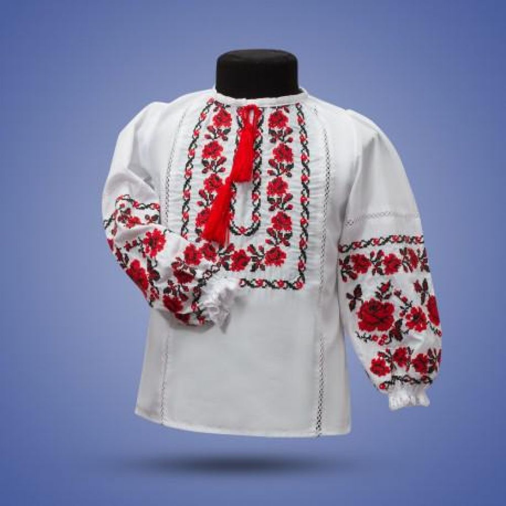 Блуза Вышиванка для девочки Намисто - 402 красная