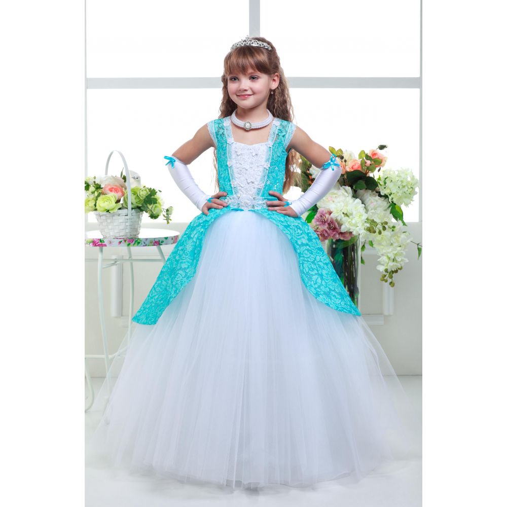Нарядное платье для девочки 8711 белое