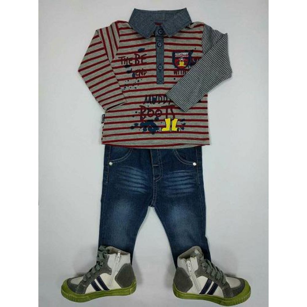 Комплект для мальчика: джинсы + реглан 1865 Турция