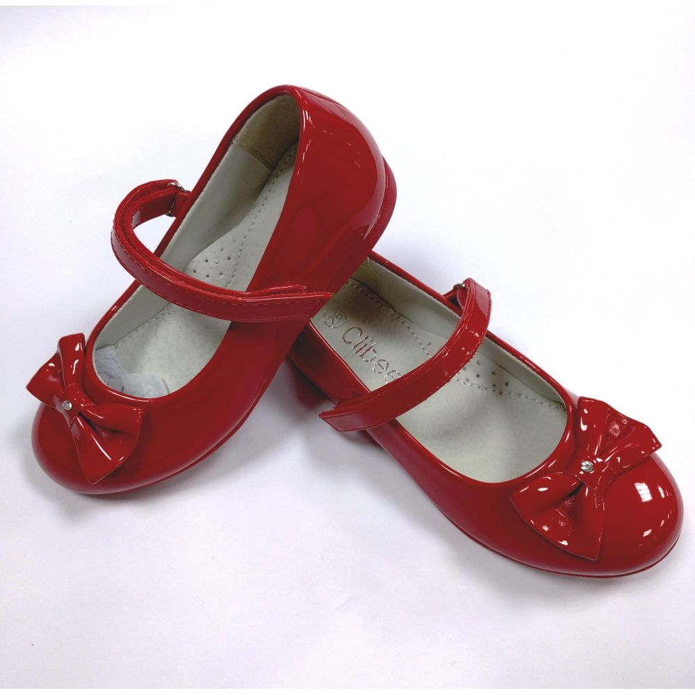 Туфли нарядные для девочки D522 красные ТМ Clibee