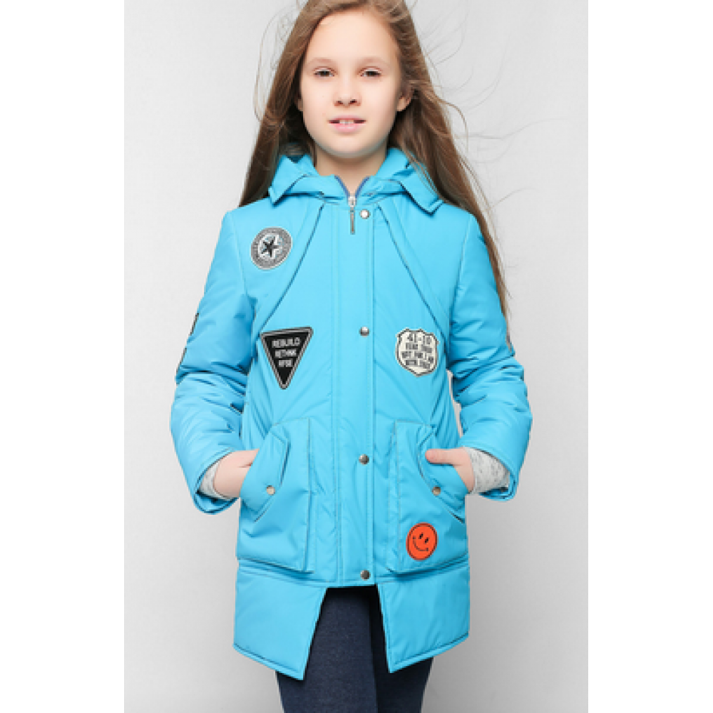 Куртка демісезонна, вітровка для дівчинки Сьюзі блакитний