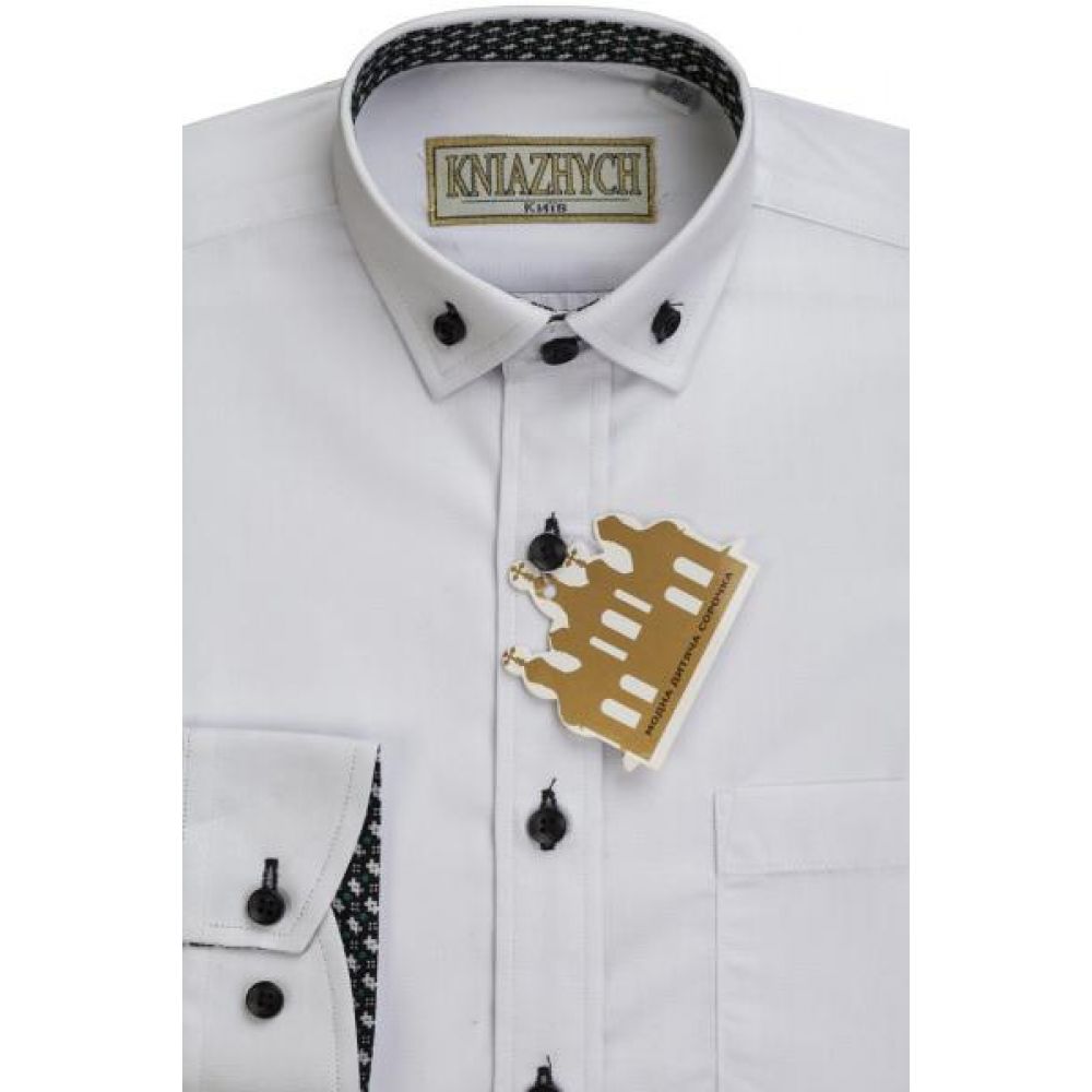 Рубашка школьная для мальчика 2000/K11 белый Княжич