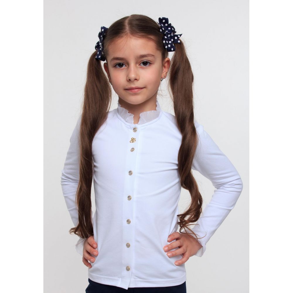 Блуза трикотажна для дівчинки ТМ Смил 114494/114495 білий