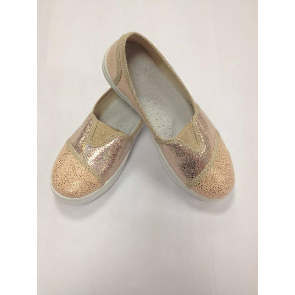 Слипоны - мокасины для девочки персиковые SLIPON 275/290-4 Waldi