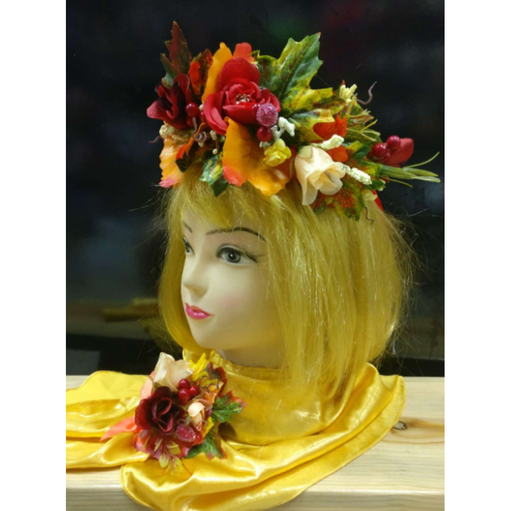 Карнавальный костюм Венок Праздник Осени - Золотая Осень #3