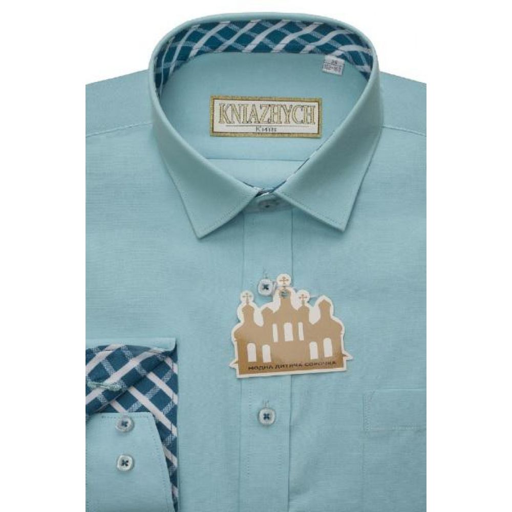 Рубашка школьная бирюза SV ассорти Aquarius/К542 