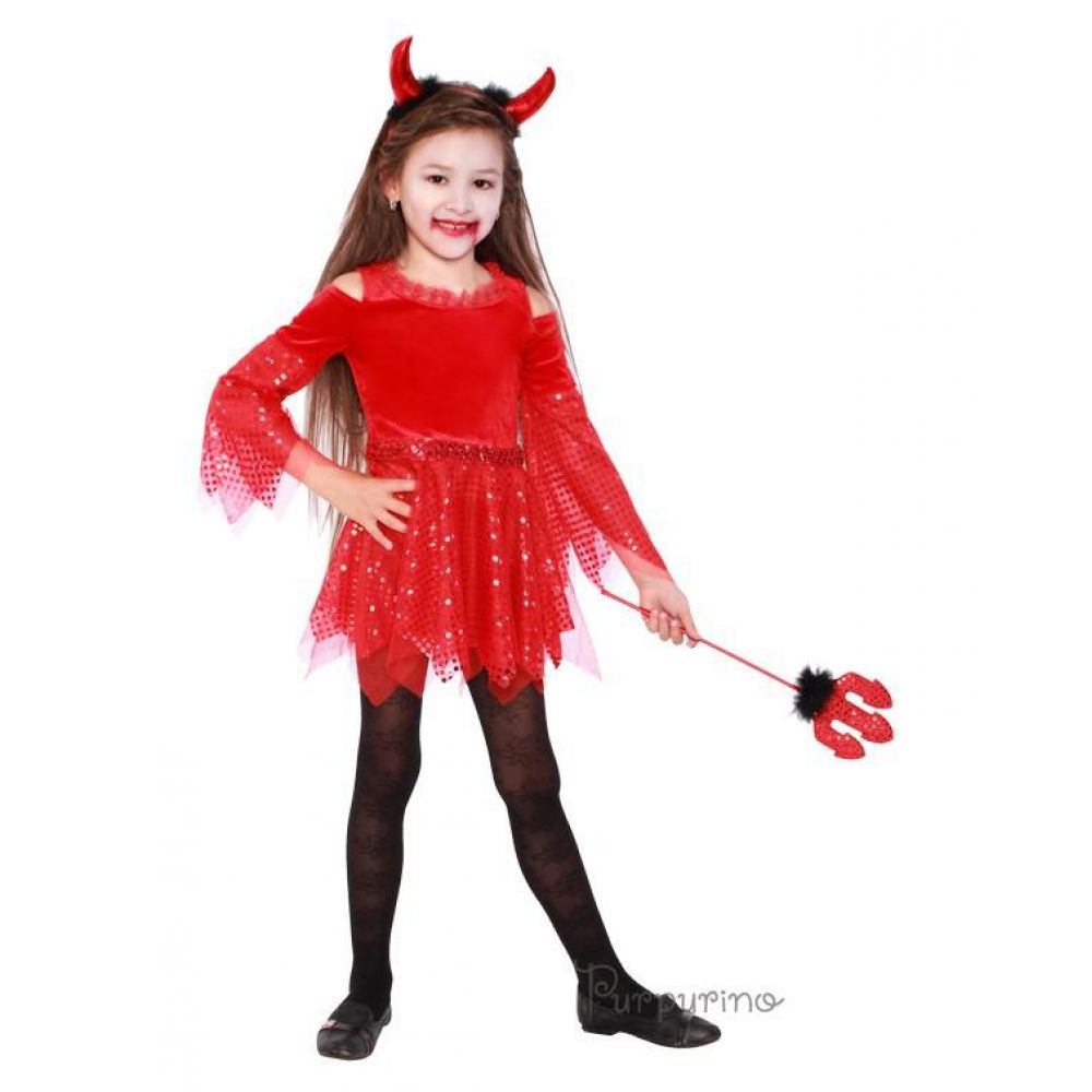 Карнавальный костюм Чертовка( Дьяволица)девочка, арт.2075