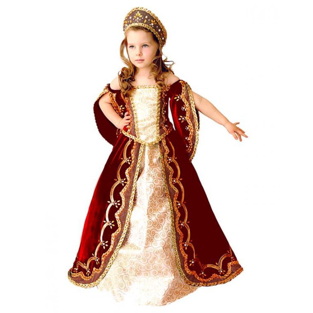Карнавальный костюм для девочки Царица (красная) 6031