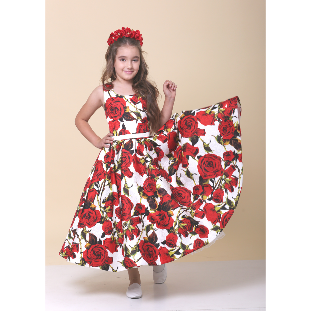 Нарядное платье для девочки Стиляги Красная Роза