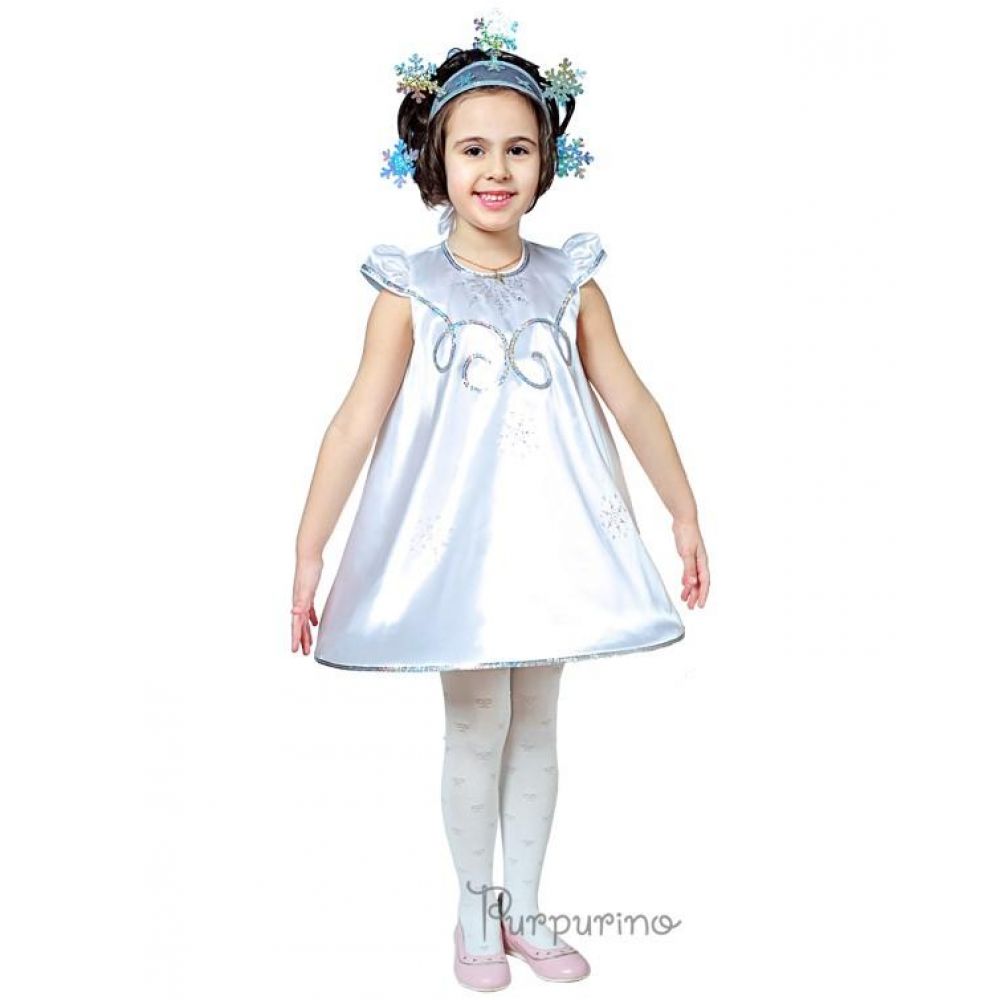 Карнавальный костюм  для девочки " Снежинка" 9116