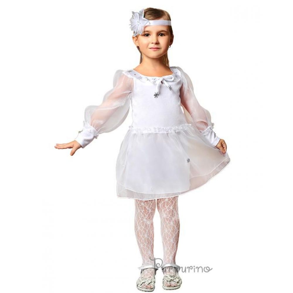 Карнавальный костюм для девочки " Снежинка - звездочка" 9113