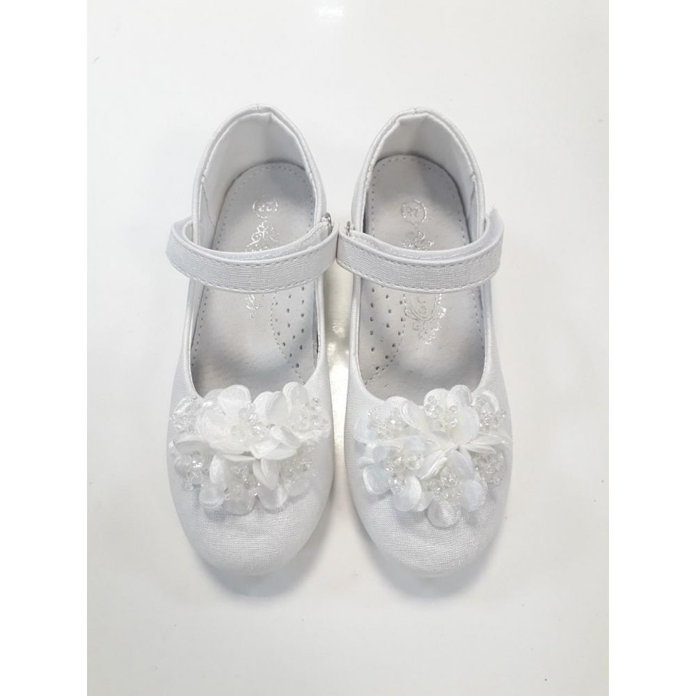 Туфли нарядные для девочки цветок SB98-2C белые