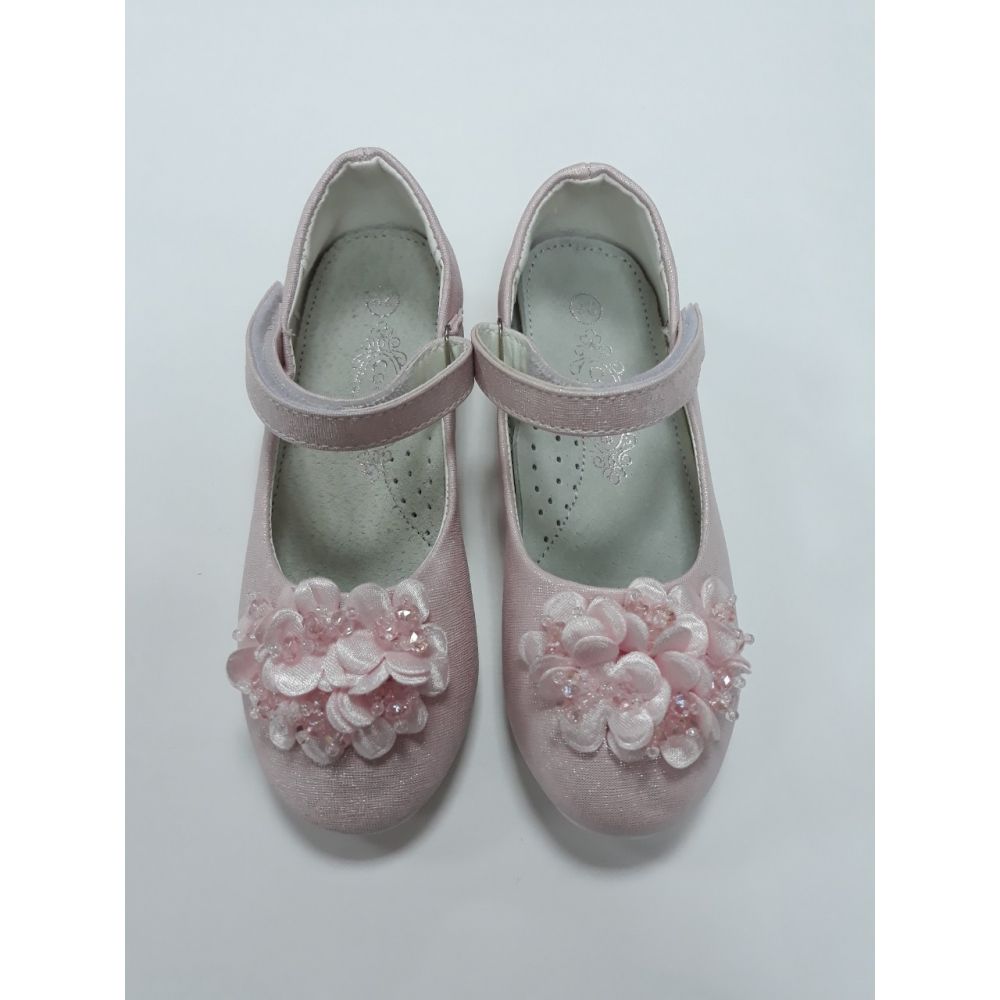 Нарядные туфли для девочки цветок розовый SB98-2P