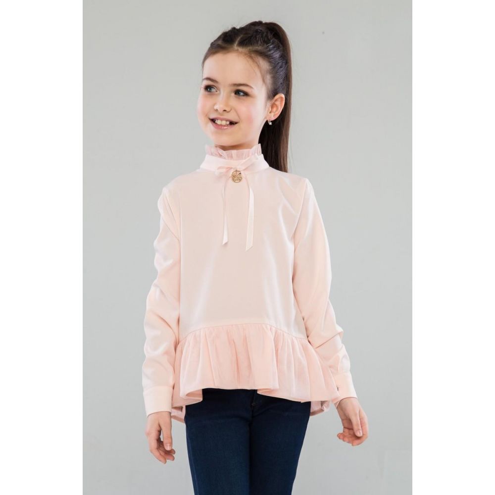 Блуза шкільна для дівчинки Глейдіс 46909 персикова