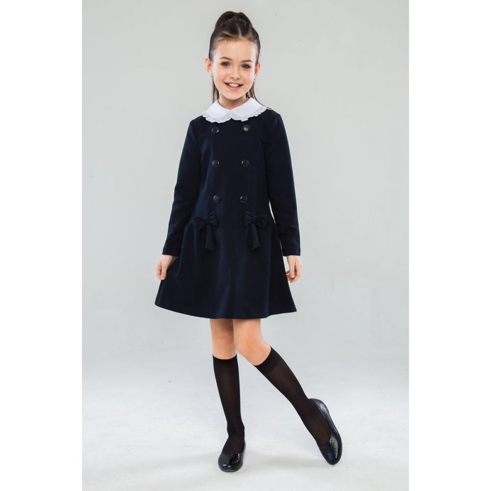 Школьное трикотажное платье для девочки Альбертина ПЛ-41903 
