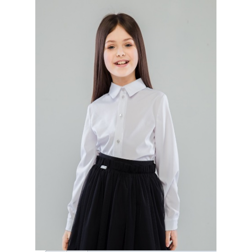 Блуза шкільна для дівчинки біла Дарина 48909