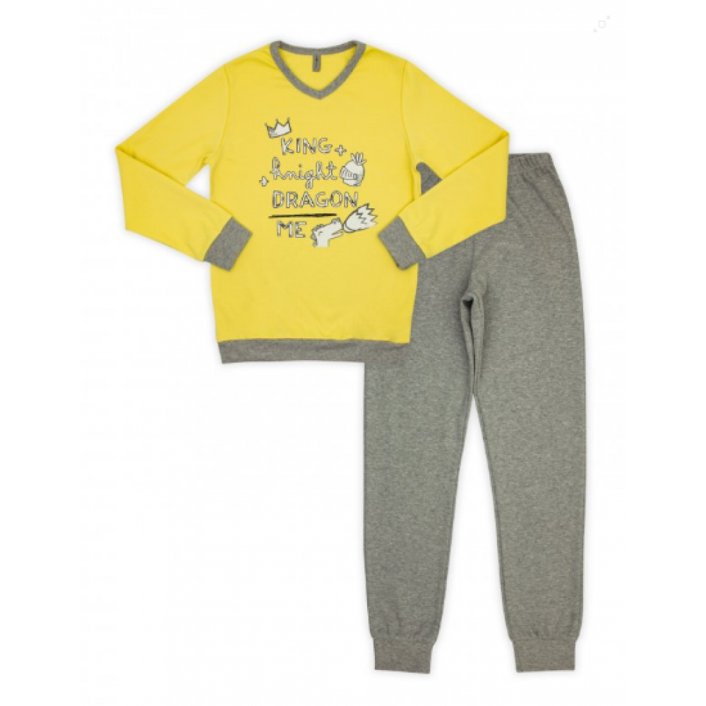 Пижама (в подарочной коробке) для мальчика желтая 104458/104469