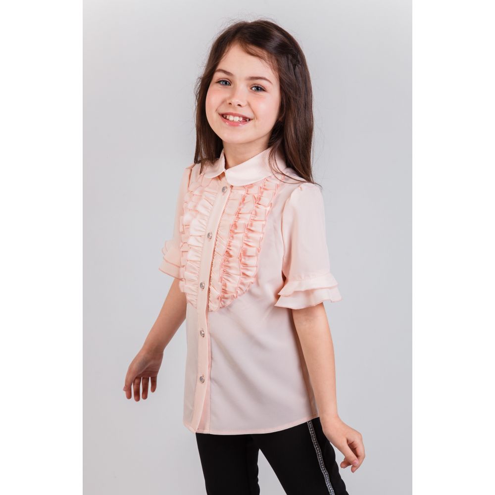 Блуза для девочки персиковая 58909 Саша Suzie