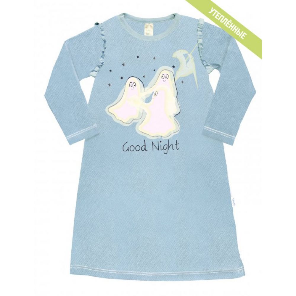 Сорочка ночная для девочки голубая 104352 ТМ SMIL