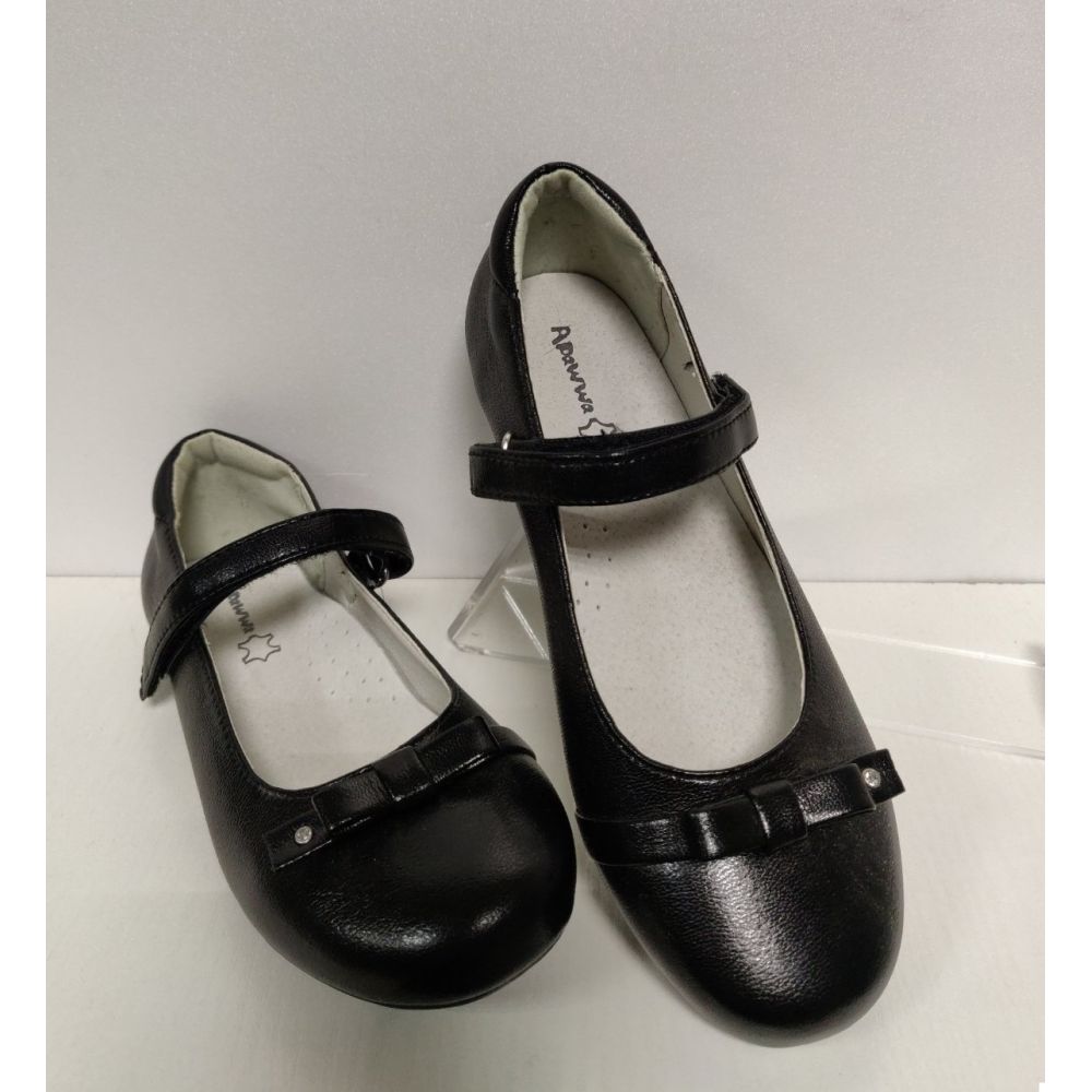 Туфли для девочки черные Р107-1 Apawwa
