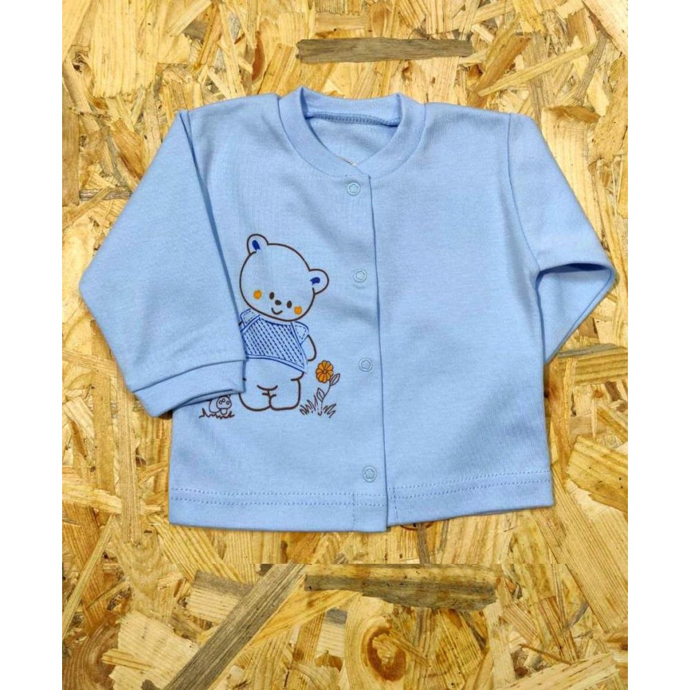 Кофточка для новорожденного 9-024 голубая