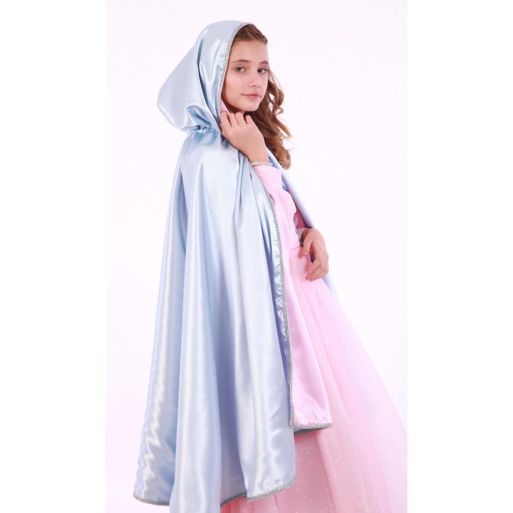 Карнавальний костюм для дівчинки Накидка Герда (рожево-блакитна)