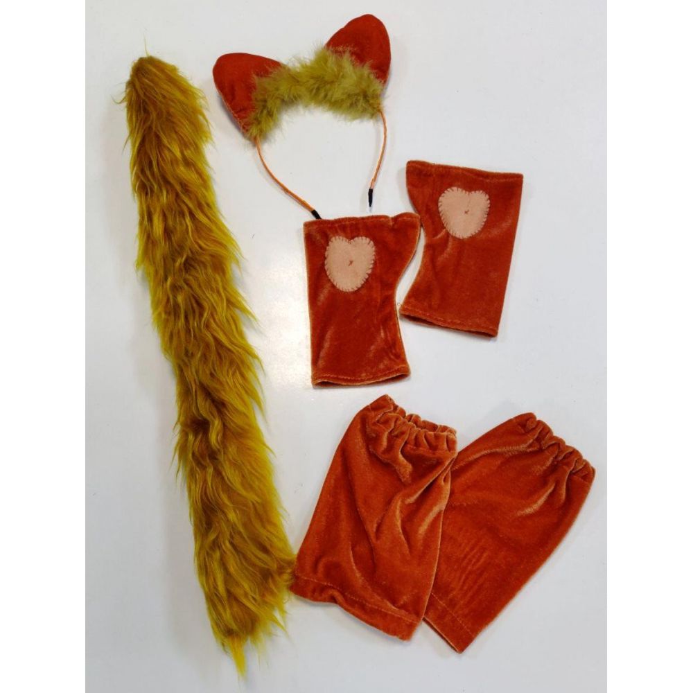Карнавальный костюм - набор Рыжая Кошка (ушки, хвост и лапки)