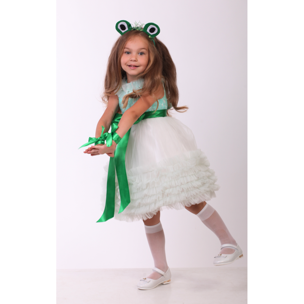 Карнавальный костюм для девочки Лягушка - Жабка бант