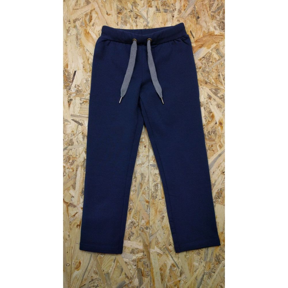 Спортивные брюки для мальчика 115307т.синие начёс ТМ SMIL, Украина