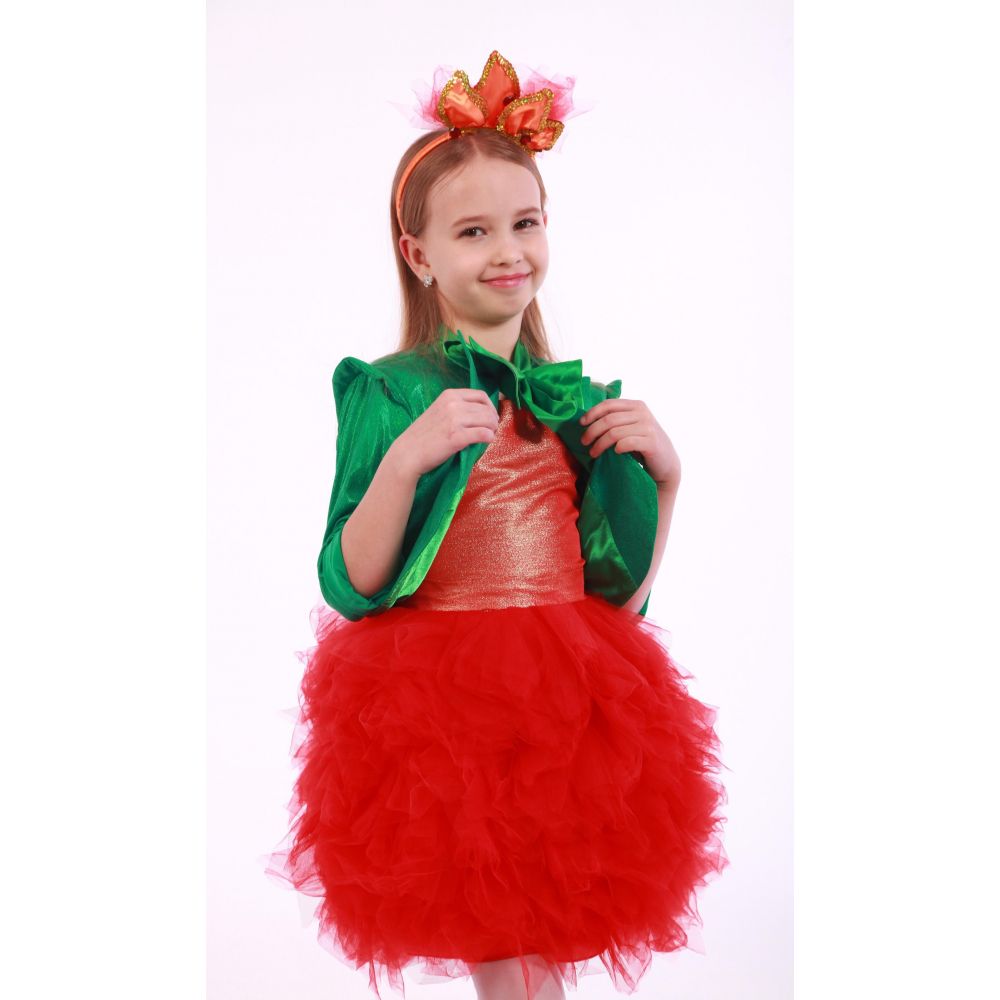 Карнавальний костюм для дівчинки Різдвяний Вогник (дівчинка -ельф)