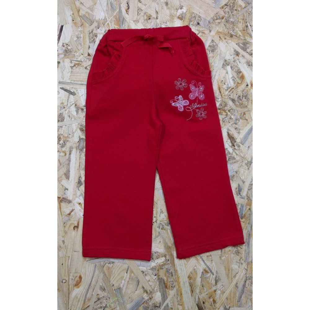 Спортивные брюки для девочки Д178 красные Lotex, Украина