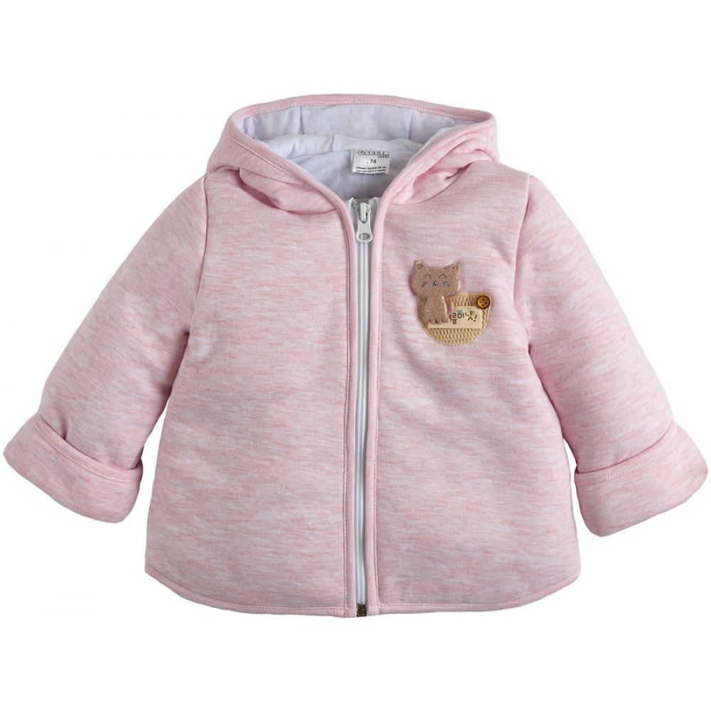 Курточка демісезонна утеплена для дівчинки 105561-02-32 рожевий меланж