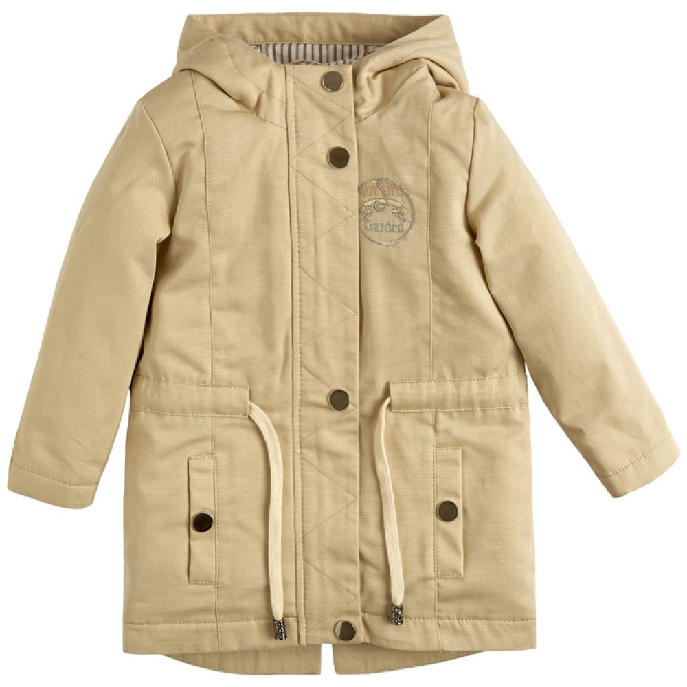 Куртка демисезонная для девочки 105560-40 бежевая полоска