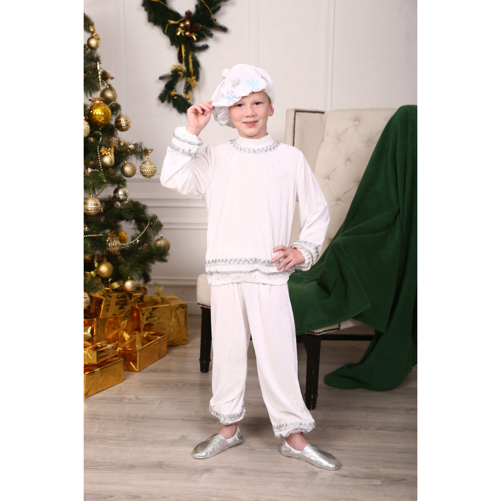 Карнавальний костюм для хлопчика Сніжок, Сніговий Кай
