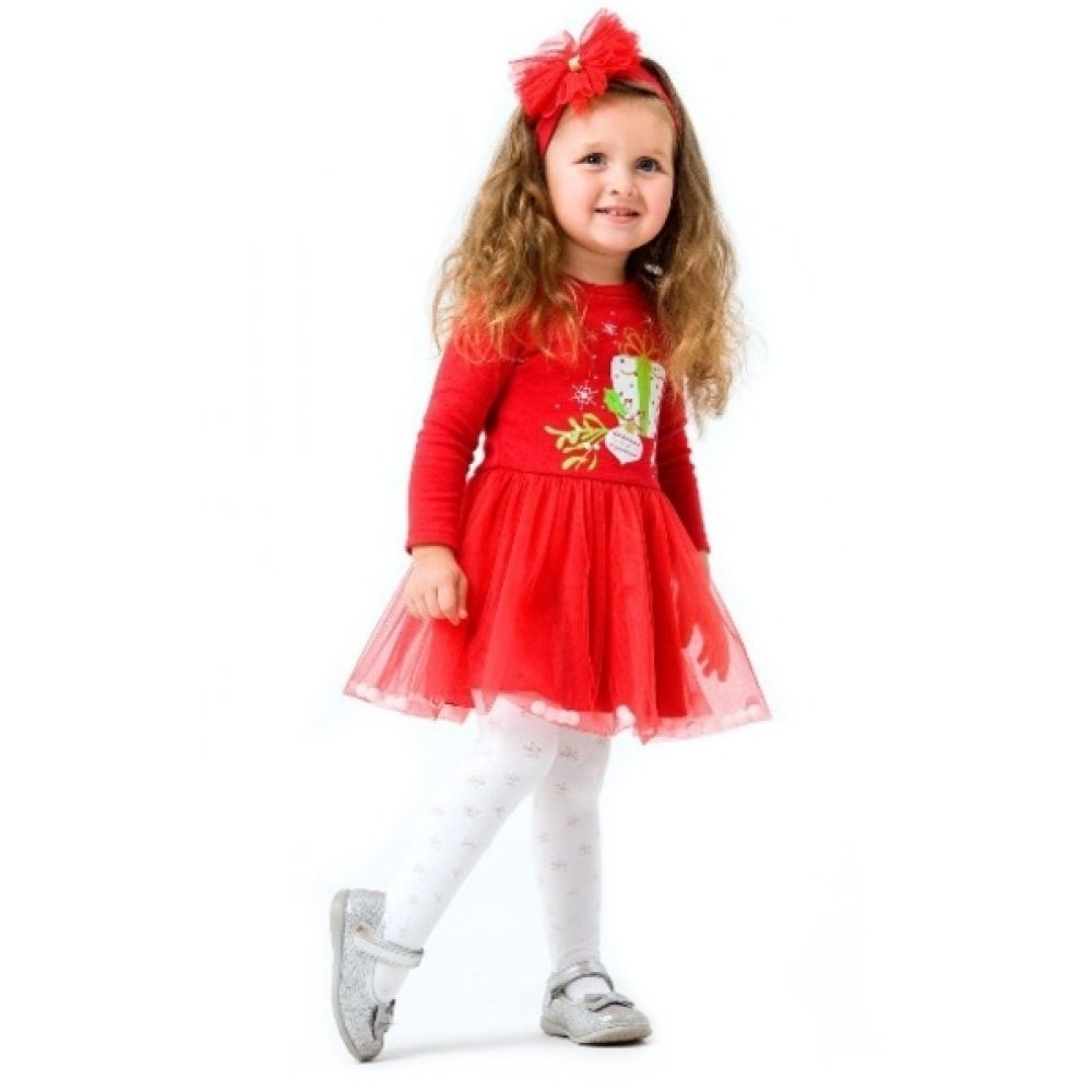 Комплект-платье Рождественские истории для девочки 109981 красный