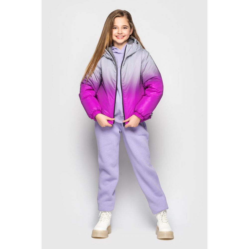 Куртка Кора фіолетова двостороння