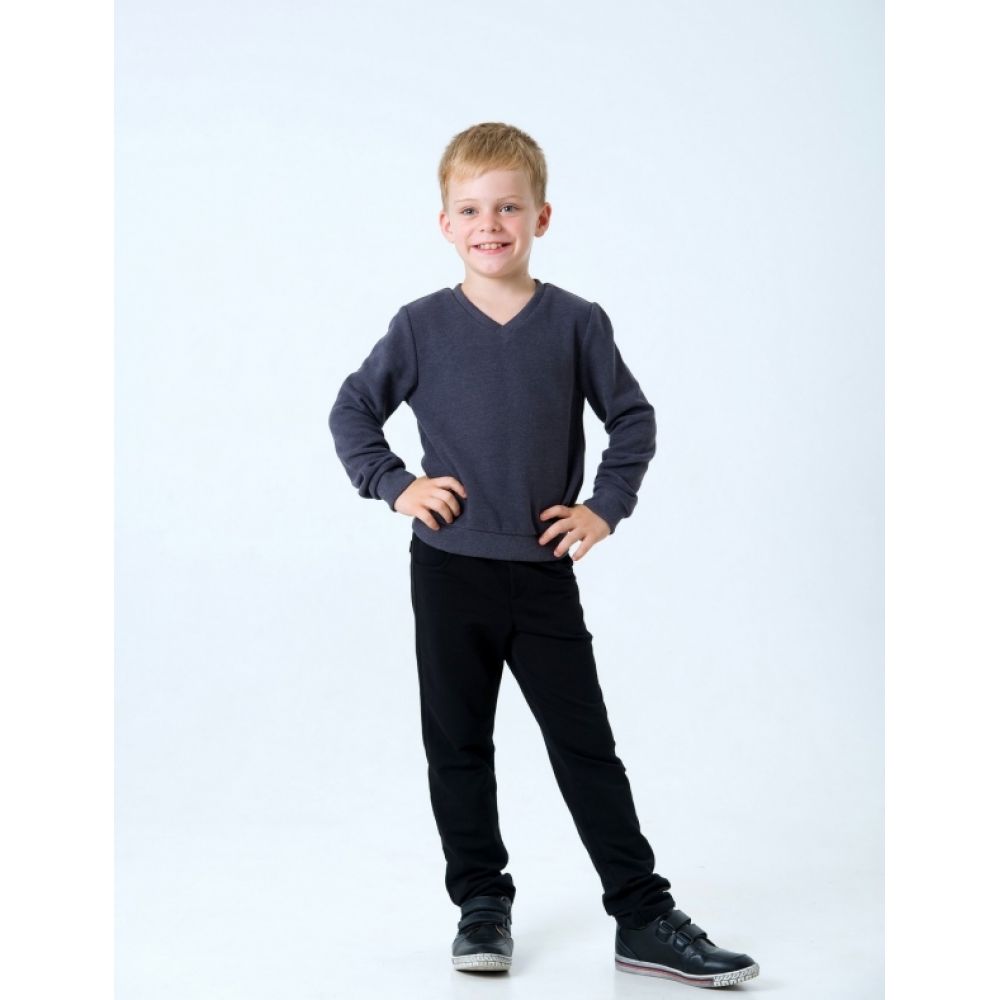 Пуловер для хлопчика 116438/116439 темно сірий "мисик"