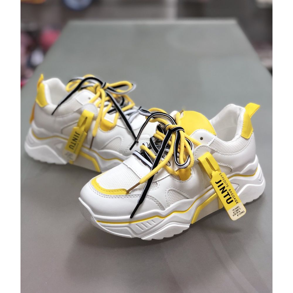 Кросівки AB119-6 біло-жовті