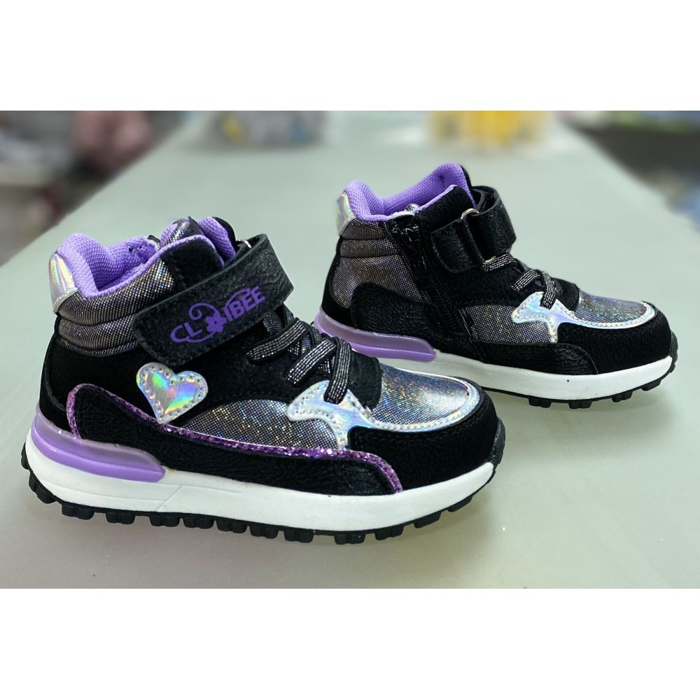 Черевики H-296A black-purple