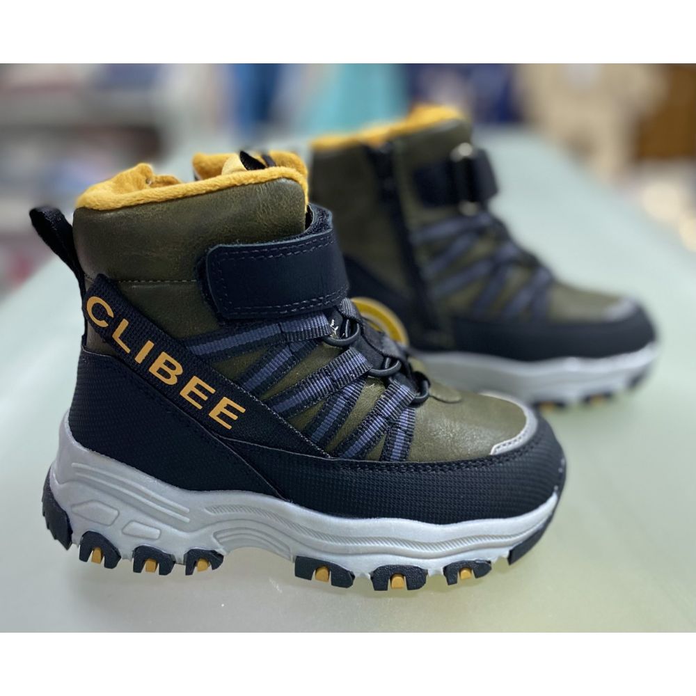 Черевики зимові B360 хакі/жовтий