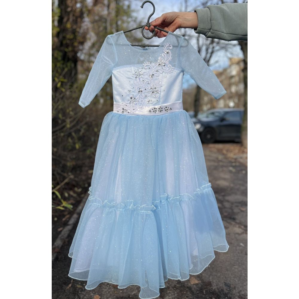 Сукня Зимова Сніжинка блакитна