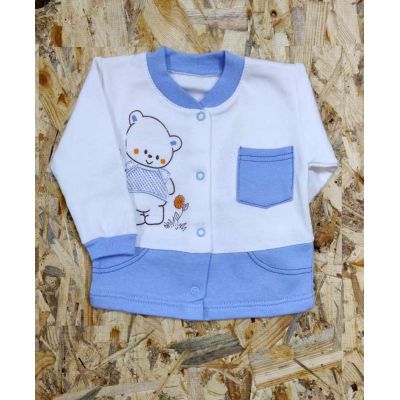 Кофточка начес для мальчика 9-026 голубая