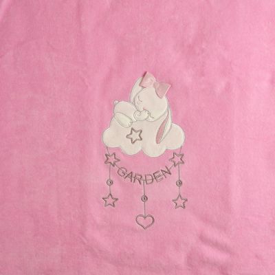 Плед одеяло утеплённый 106097-01-32 велюр розовый