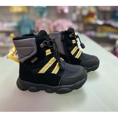 Ботинки А150 черно-желтые 