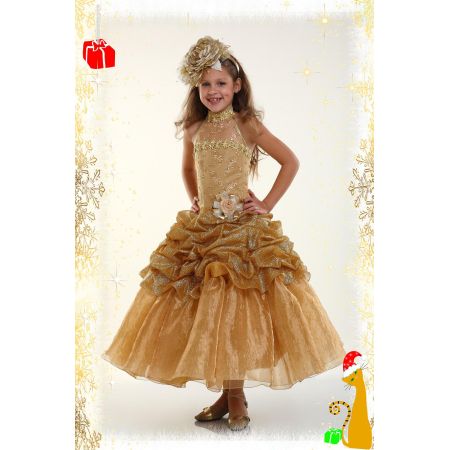 Святкове плаття Американка Посипання 1701 золото